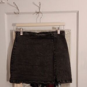 Wild Fable Washed Black Denim Mini Skirt